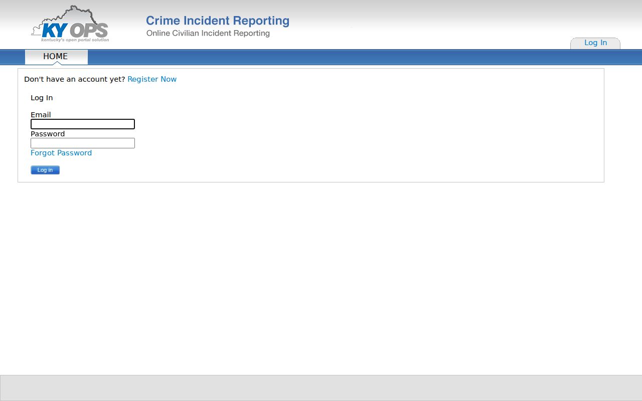 Kentucky State Police civilian collision reporting portal used for qualifying Barren County crashes